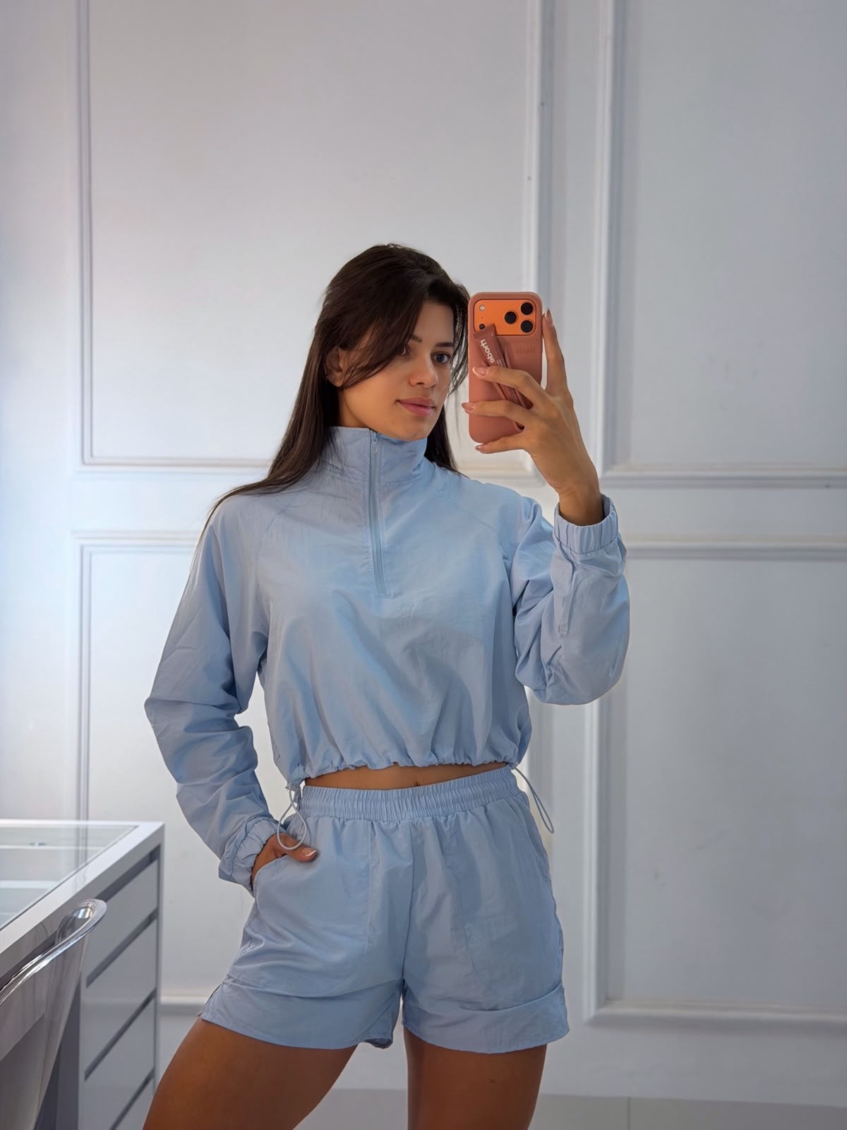 Foto 4 de Conjunto Corta Vento Azul Claro