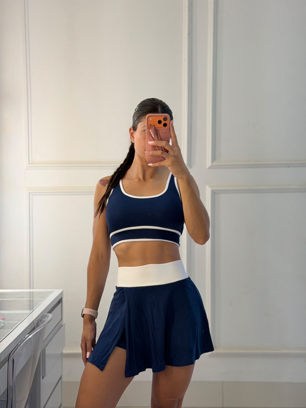 Conjunto Short Saia Azul Marinho