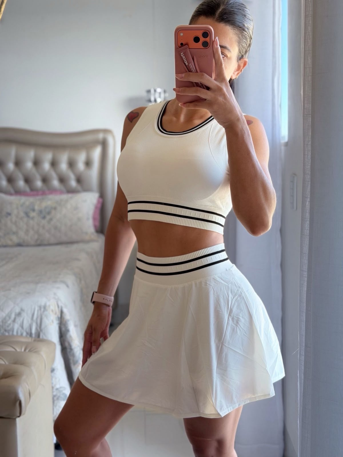 Foto 4 de Conjunto Short Saia Canelado Off-white