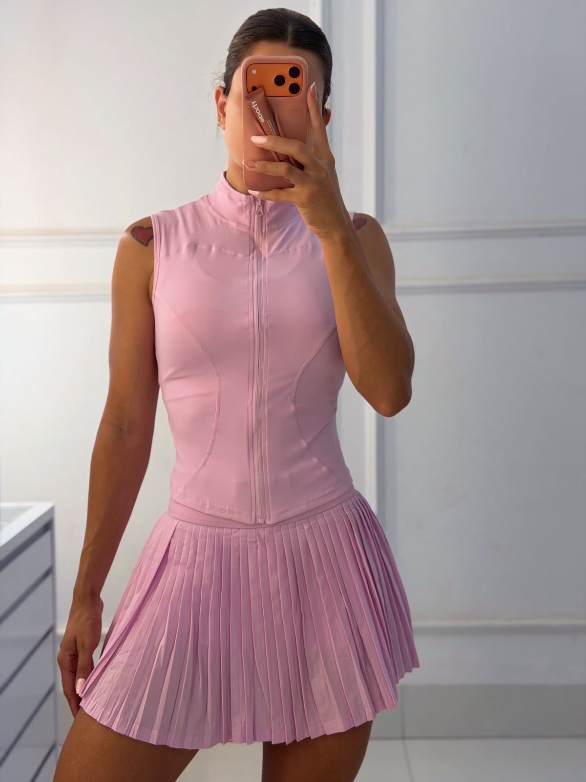 Foto 3 de Conjunto Short Saia Rosa