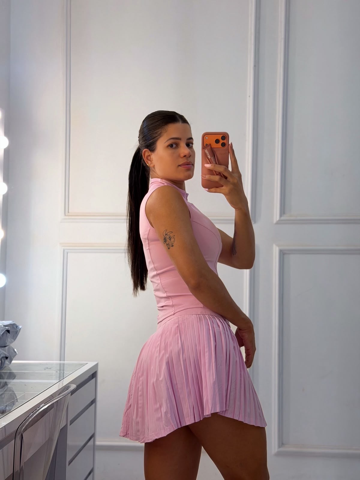 Foto 4 de Conjunto Short Saia Rosa